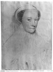 Mary, Queen of Scots (1542-87) in white mourning, 1560 (pen & ink on paper) (b/w photo) | Obraz na stenu