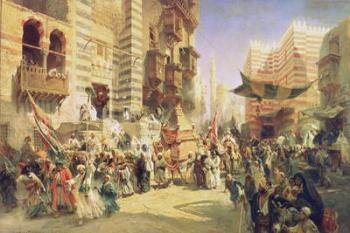 The handing over of the Sacred Carpet in Cairo, 1876 (oil on canvas) | Obraz na stenu