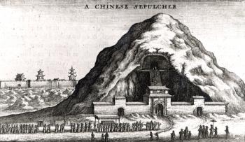 A Chinese Sepulcher, 1669 (engraving) (b/w photo) | Obraz na stenu