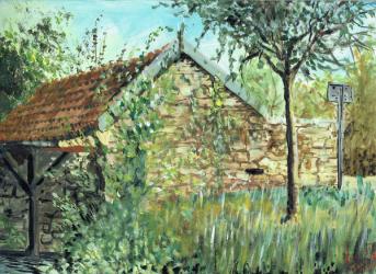 Wash Hut in Laignes, 2006, (acrylic on canvas board) | Obraz na stenu