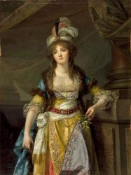 Portrait of a Lady in Turkish Fancy Dress, c.1790 (oil on canvas) | Obraz na stenu