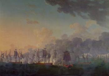 The Battle of Louisbourg on the 21st July 1781 (oil on canvas) | Obraz na stenu