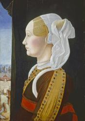 Ginevra Bentivoglio, c. 1474- 77 (tempera on panel) | Obraz na stenu