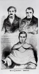 Jean-Baptiste Lacordaire, Fr. de Lamennais and F. Flocon (engraving) | Obraz na stenu