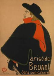Aristide Bruant, at His Cabaret, 1893 (lithograph) | Obraz na stenu
