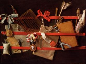 A Trompe L'Oeil of Objects Attached to a Letter Rack, 1664 | Obraz na stenu