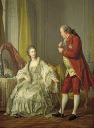 Portrait of the Marquis de Marigny and his Wife, Marie-Francoise Constance Julie Filleul, 1769 (oil on canvas) | Obraz na stenu