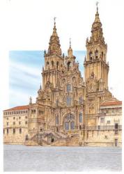 Santiago de Compostela. Western façade. Spain | Obraz na stenu