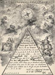 Invitation from the French Chapter of the Freemasons, 1771, from 'The Freemason', by Eugen Lennhoff, published 1932 (litho) | Obraz na stenu