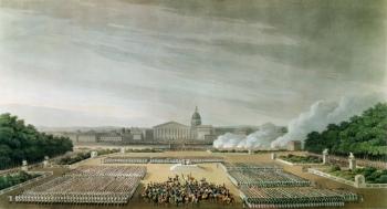 Ceremony of the Te Deum by the Allied Armies in Louis XV Square, Paris, on 10th April 1814 (coloured engraving) | Obraz na stenu