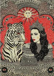 Tiger's Bride, 2013 (pen and ink on paper) | Obraz na stenu