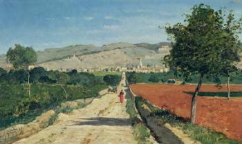 Landscape in Provence. View from Saint-Saturnin-d'Apt, 1867 (oil on canvas) | Obraz na stenu