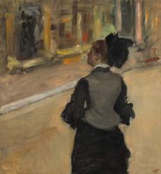 Woman Viewed from Behind (Visit to the Museum), c.1879-85 (oil on canvas) | Obraz na stenu