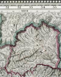 Map of the kingdom of Hungary, printed by Godfried (coloured engraving) | Obraz na stenu