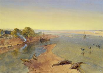 The Ganges, 1863 (w/c on paper) | Obraz na stenu