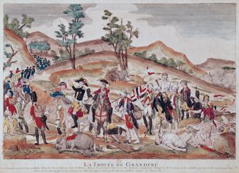 The Breach of Grandpre, October 1792 (coloured engraving) | Obraz na stenu