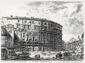 View of the Theatre of Marcellus, from the 'Views of Rome' series, c.1760 (etching) | Obraz na stenu