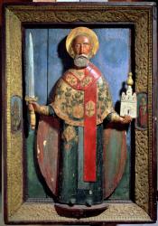 St. Nicholas of Mozhaisk, Yaroslavl School (painted wood) | Obraz na stenu