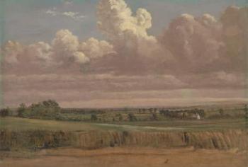 Landscape with Wheatfield, c.1850s (oil on canvas) | Obraz na stenu