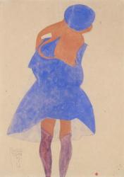 Standing Girl, Back View, 1908 (gouache, watercolor, and graphite on paper) | Obraz na stenu