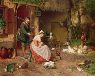 Farmyard Scene, 19th century | Obraz na stenu