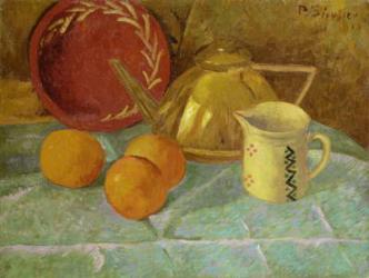 Still Life with Fruit and a Pitcher or Synchronization in Yellow, 1913 | Obraz na stenu