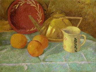 Still Life with Fruit and a Pitcher or Synchronization in Yellow, 1913 | Obraz na stenu