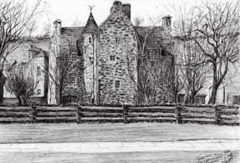 Queen Mary's house Jedburgh, 2006, (ink on paper) | Obraz na stenu