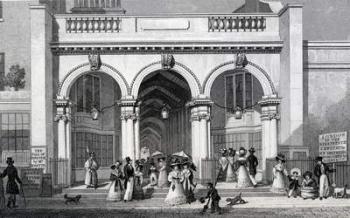 Burlington Arcade, Picadilly, engraved by William Tombleson, 1828 (engraving) | Obraz na stenu
