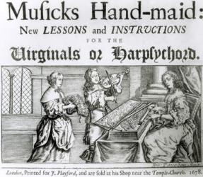 New lessons and instructions for the harpsichord or virginals (engraving) (b/w photo) | Obraz na stenu