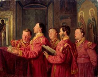 Choristers in the Church, 1870 (oil on canvas) | Obraz na stenu