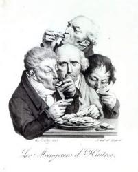 Les Mangeurs d'Huitres, 1825 (litho) | Obraz na stenu
