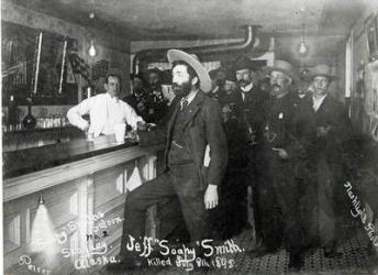 'Soapy' Smith's Saloon Bar at Skagway, Alaska, 1898 (b/w photo) | Obraz na stenu