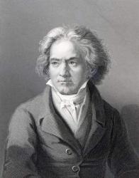 Ludwig van Beethoven, engraved by William Holl the Younger (engraving) | Obraz na stenu