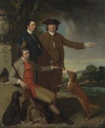 Self Portrait with Father and Brother, c.1760-62 (oil on canvas) | Obraz na stenu