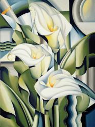 Cubist lilies, 2002 (oil on canvas) | Obraz na stenu