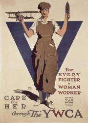 For Every Fighter a Woman Worker, 1st World War YWCA propaganda poster | Obraz na stenu