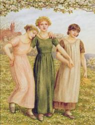 Three Young Girls, 19th century | Obraz na stenu