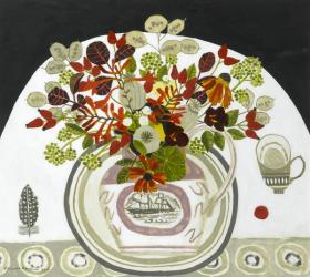 Autumn Flowers in ship Jug | Obraz na stenu
