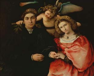 Signor Marsilio Cassotti and his Wife, Faustina, 1523 (oil on canvas) | Obraz na stenu