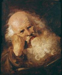 Head of an Old Man (oil on canvas) | Obraz na stenu