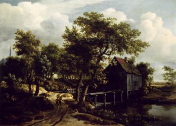 The Water Mill, 1662 (oil on panel) | Obraz na stenu