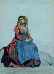 Woman of Procida, seated (w/c on paper) | Obraz na stenu