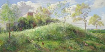 Cow Parsley Hill, 1991 (oil on canvas) | Obraz na stenu