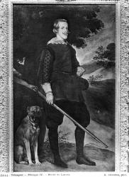 Portrait of Philip IV (1605-65) King of Spain like a Hunter, 1632-36 (oil on canvas) (b/w photo) | Obraz na stenu