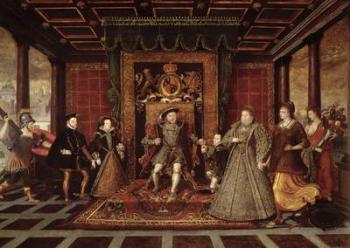 The Family of Henry VIII: An Allegory of the Tudor Succession, c.1570-75 (panel) | Obraz na stenu