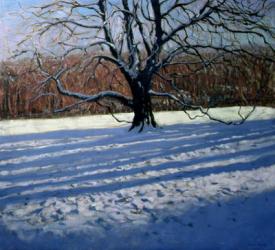 Large Tree, Snow, Calke Abbey (oil on canvas) | Obraz na stenu