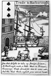 Trade at Harborough, English playing card (engraving) (b/w photo) | Obraz na stenu
