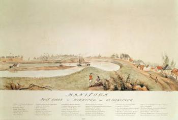 Manitoba, Showing a Hudson Bay Company Trading Station, 1871 (w/c on paper) | Obraz na stenu