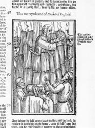 The Martyrdom of Richard Bayfield (d.1531) from 'Acts and Monuments' by John Foxe (1516-87) 1563 (woodcut) | Obraz na stenu